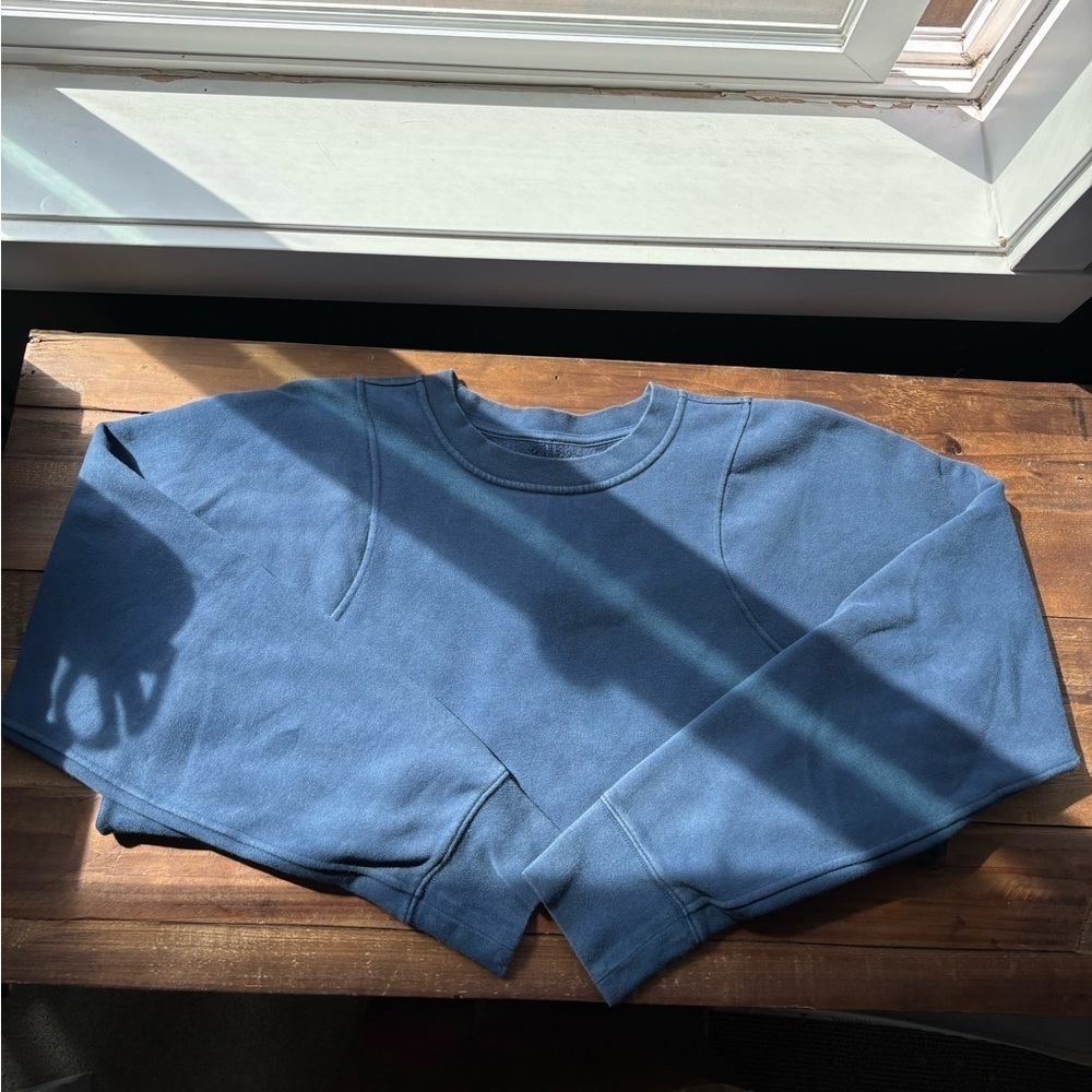 Lululemon Loungeful Crewneck Fleece Pullover In Mineral Blue View 3